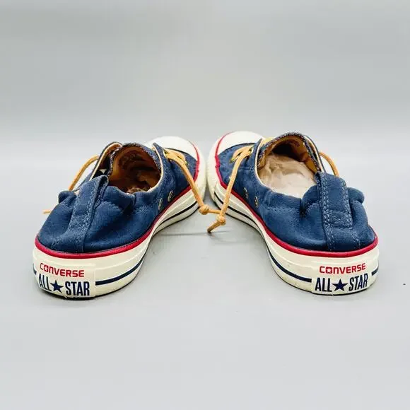 Converse Shoes Womens 7 Blue Canvas All Star Shoreline Slip On Sneakers Casual - Picture 6 of 10